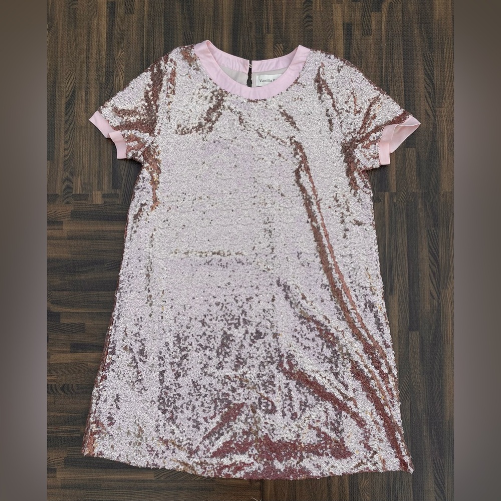 NWT - Vanilla Bay - Rose Gold Sequin Mini Dress - Size S